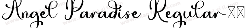 Angel Paradise Regular字体转换